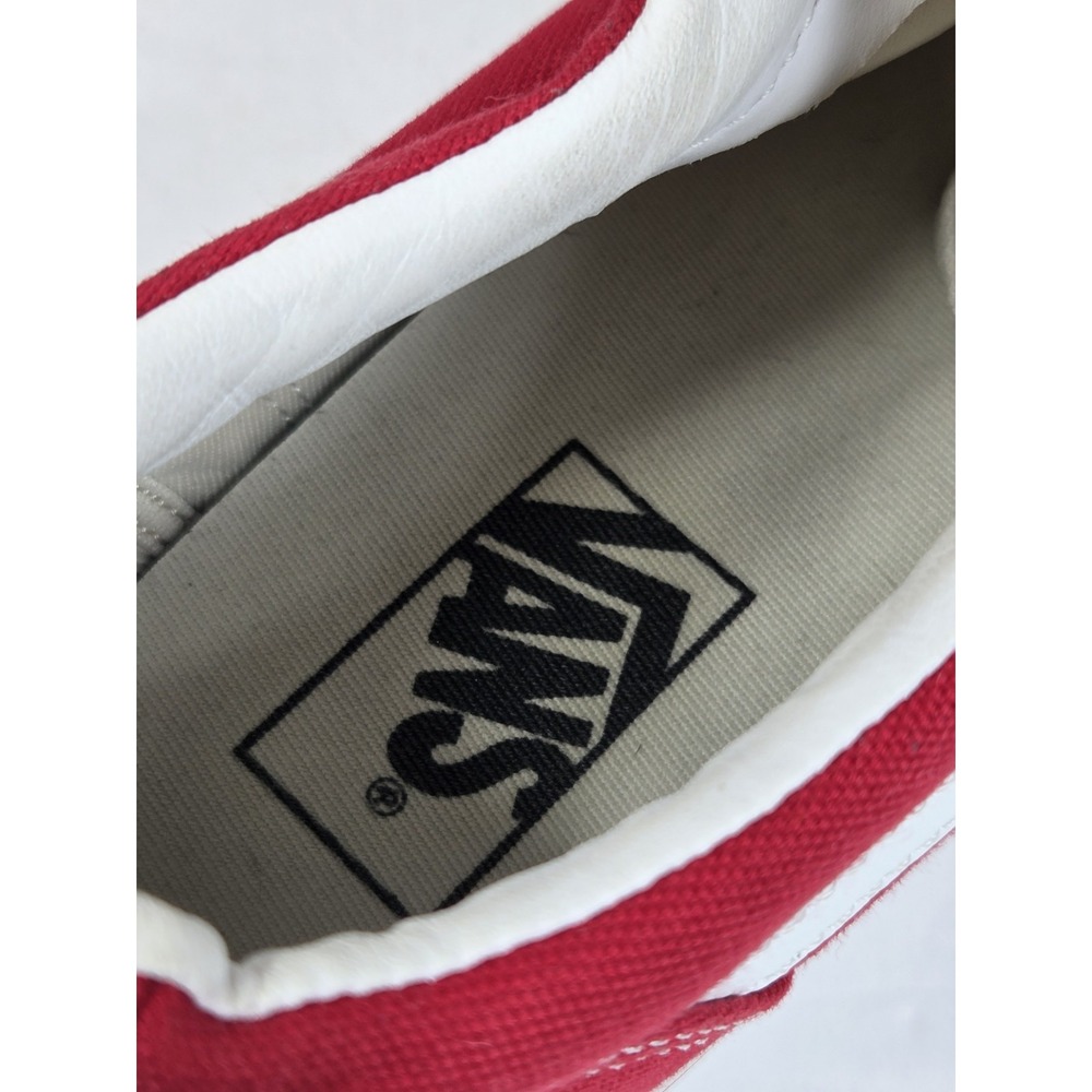 Vtg Y2k VANS Old Skool Red/White Low Top Lace-Up Casual Solid Sneakers Men 10 - Picture 9 of 9